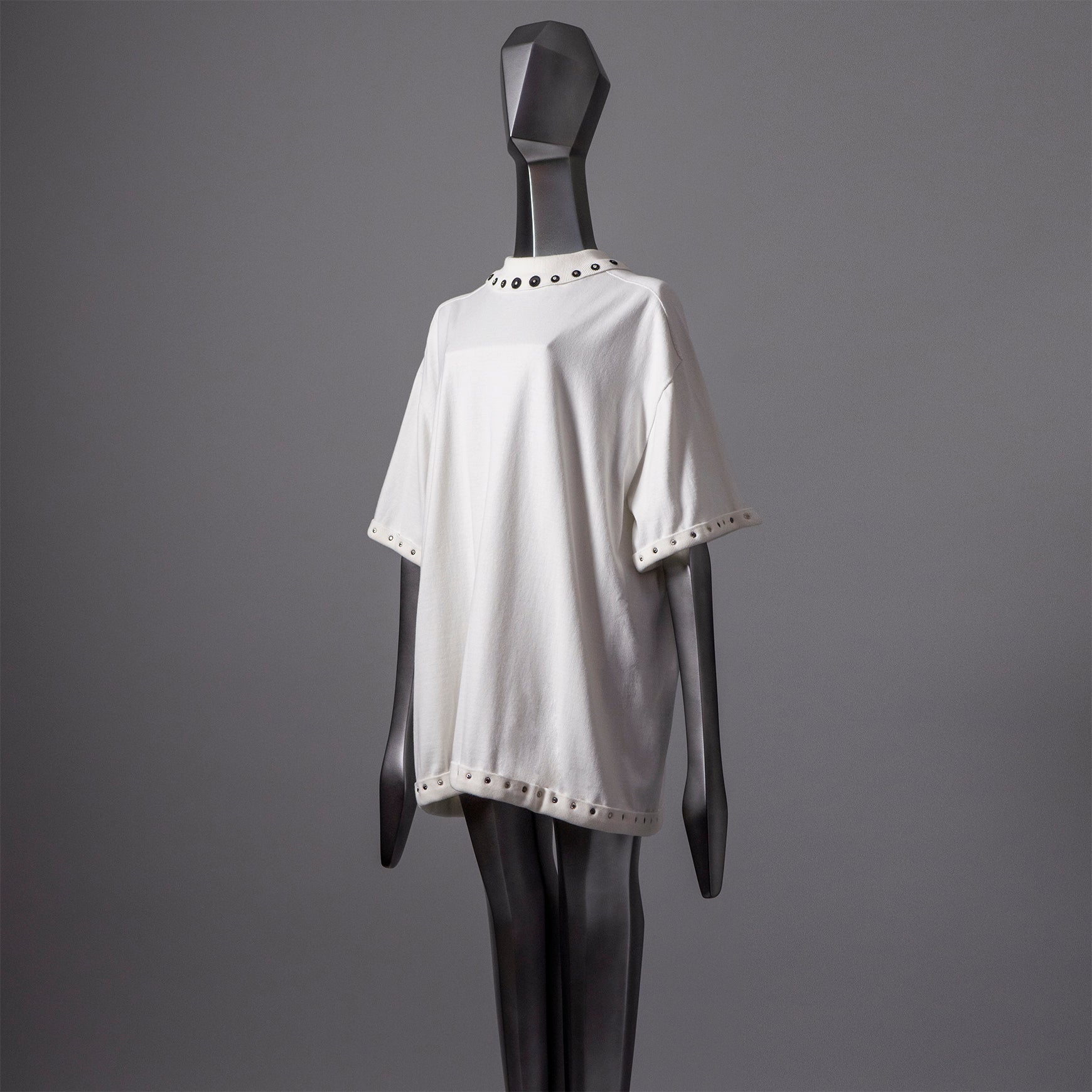 TYPE-1 Knit Organic Cotton Half Sleeves with Black Washer (White)