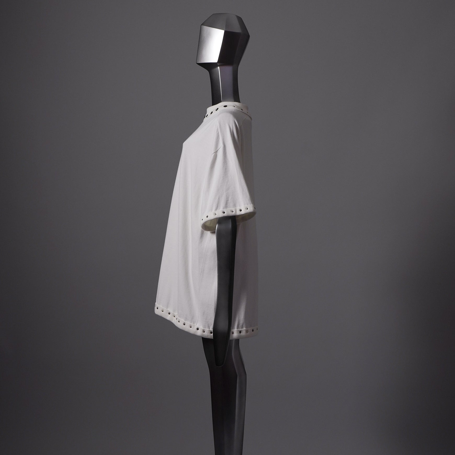TYPE-1 Knit Organic Cotton Half Sleeves with Black Washer (White)