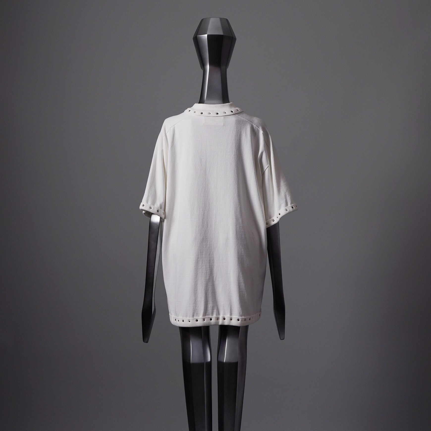 TYPE-1 Knit Organic Cotton Half Sleeves with Black Washer (White)