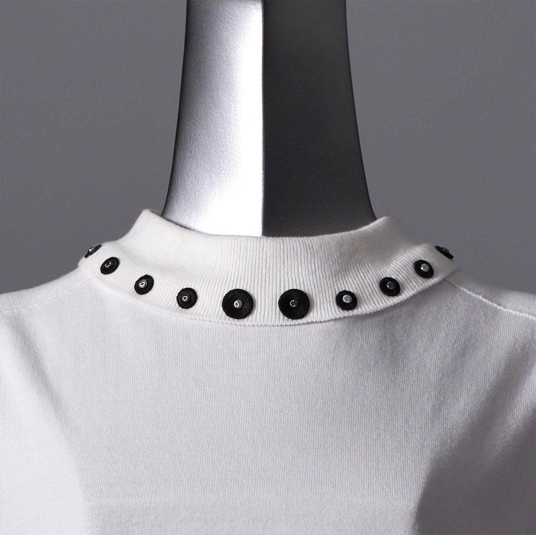 TYPE-1 Knit Organic Cotton Half Sleeves with Black Washer (White)