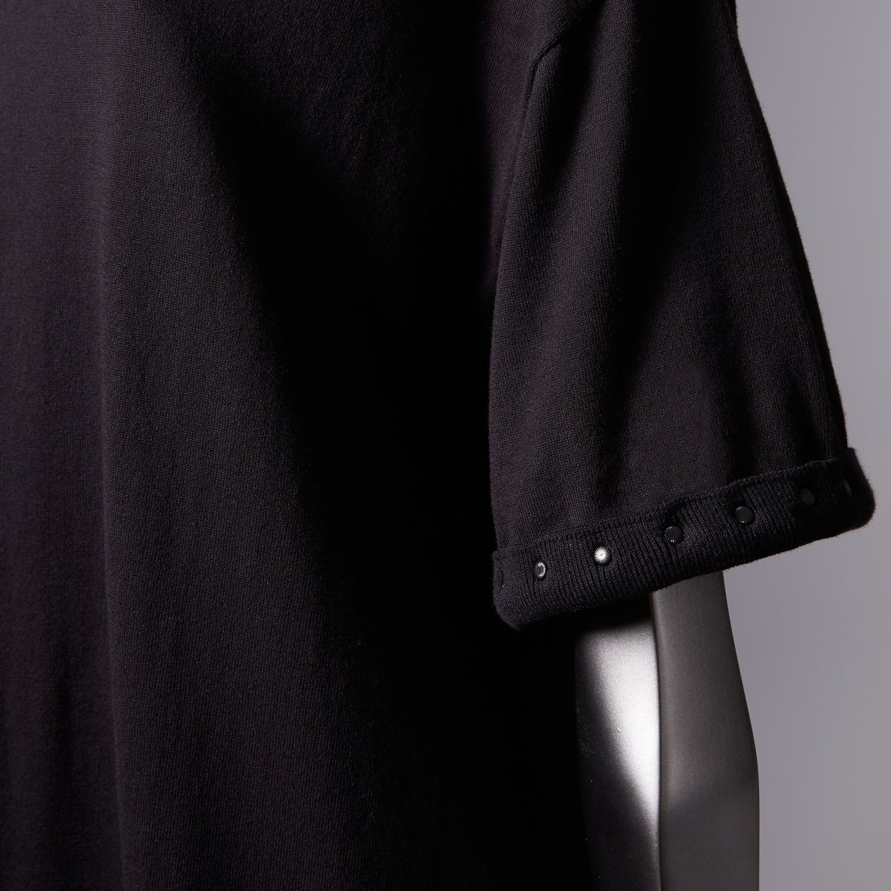 TYPE-1 Knit Organic Cotton Half Sleeves (Black)