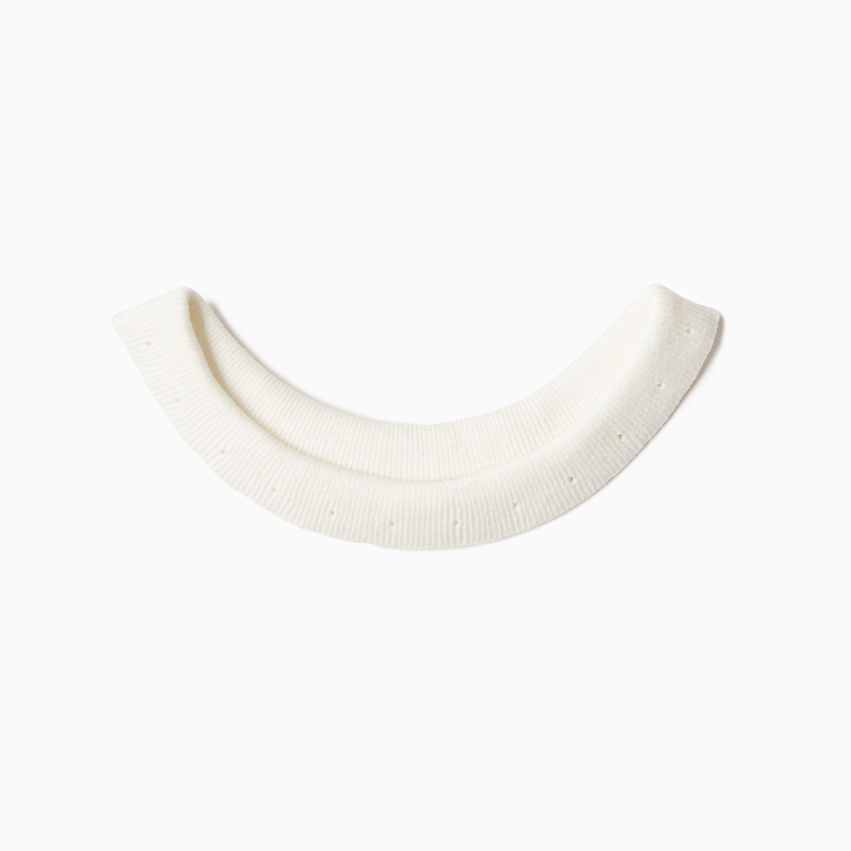 TYPE-1 Knit Organic Cotton Crew Neck Collar Part (White)