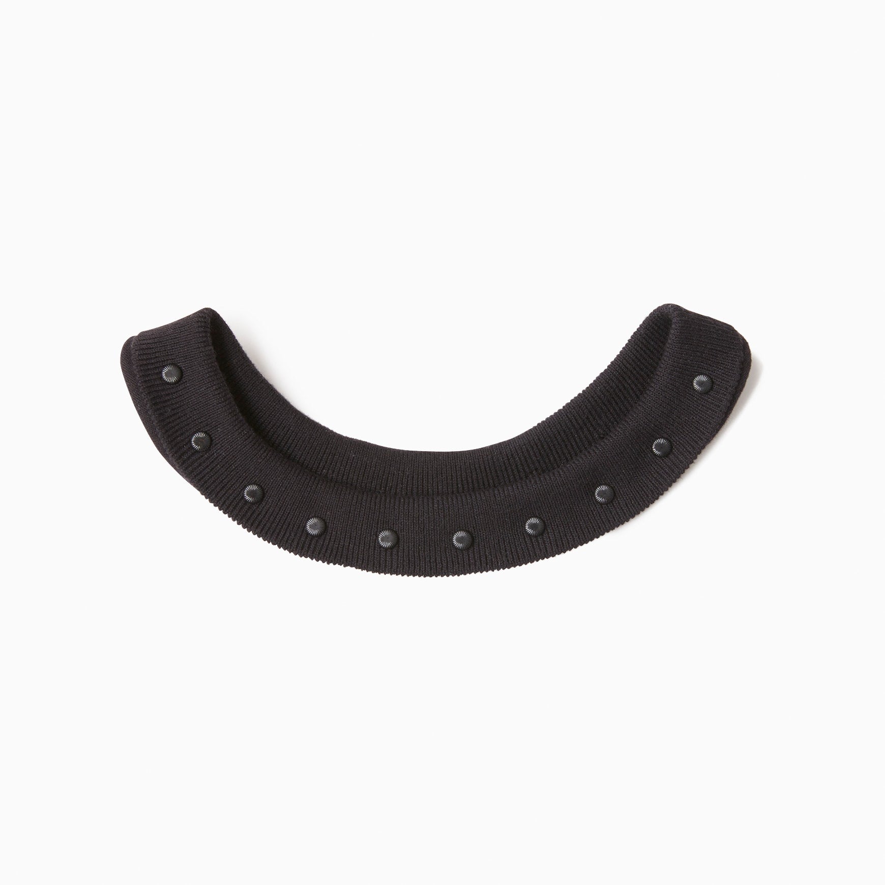TYPE-1 Knit Organic Cotton Crew Neck Collar Part (Black)