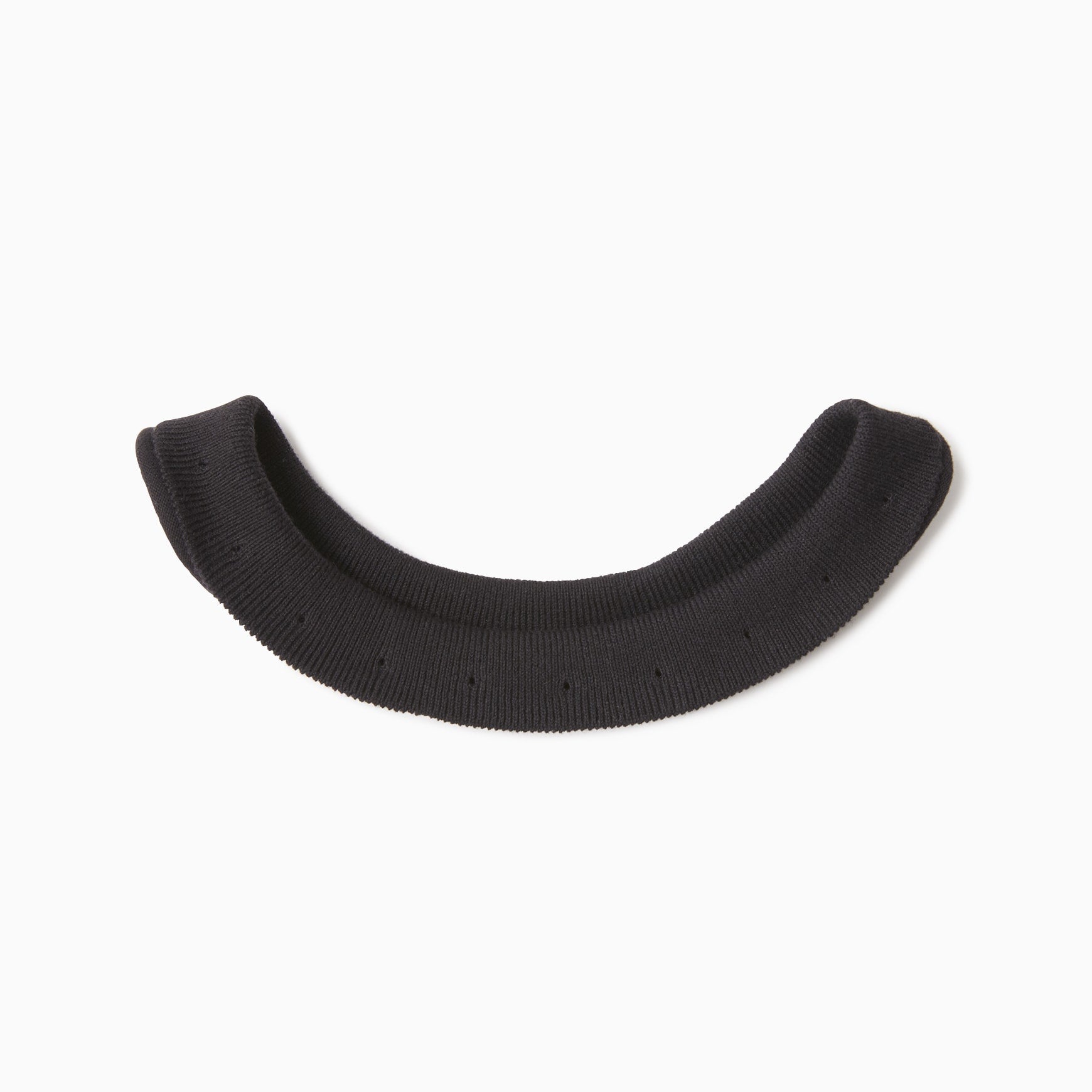 TYPE-1 Knit Organic Cotton Crew Neck Collar Part (Black)