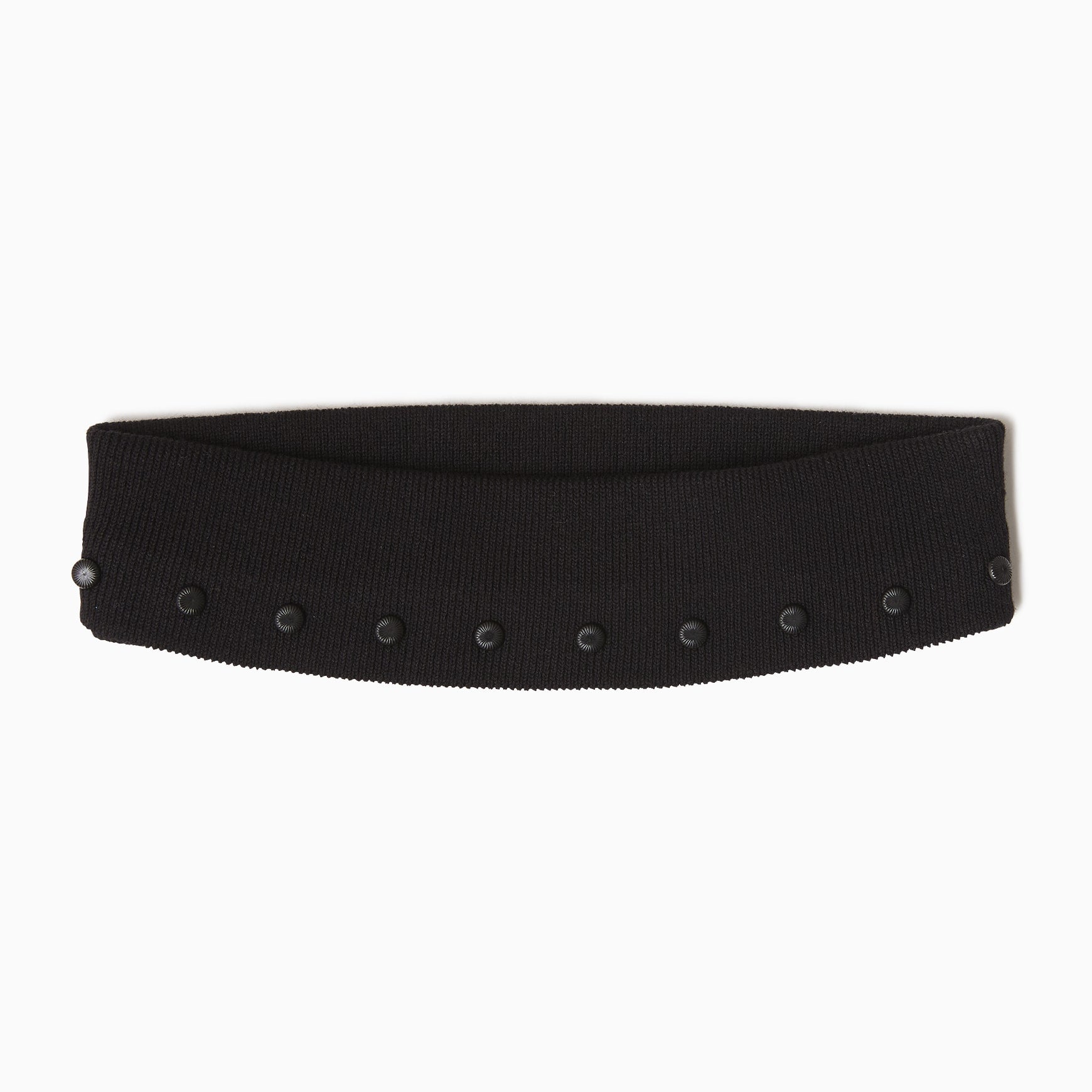 TYPE-1 Knit Organic Cotton High Neck Collar Part (Black)