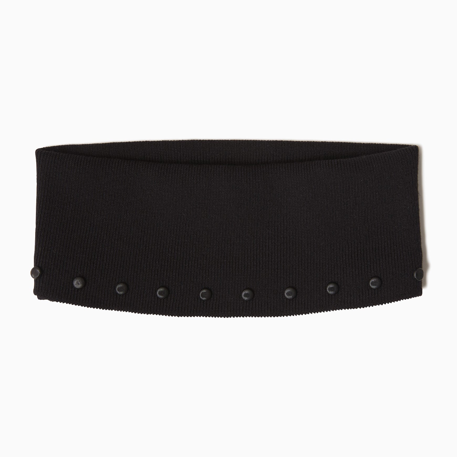 TYPE-1 Knit Organic Cotton Turtle Neck Collar Part (Black)