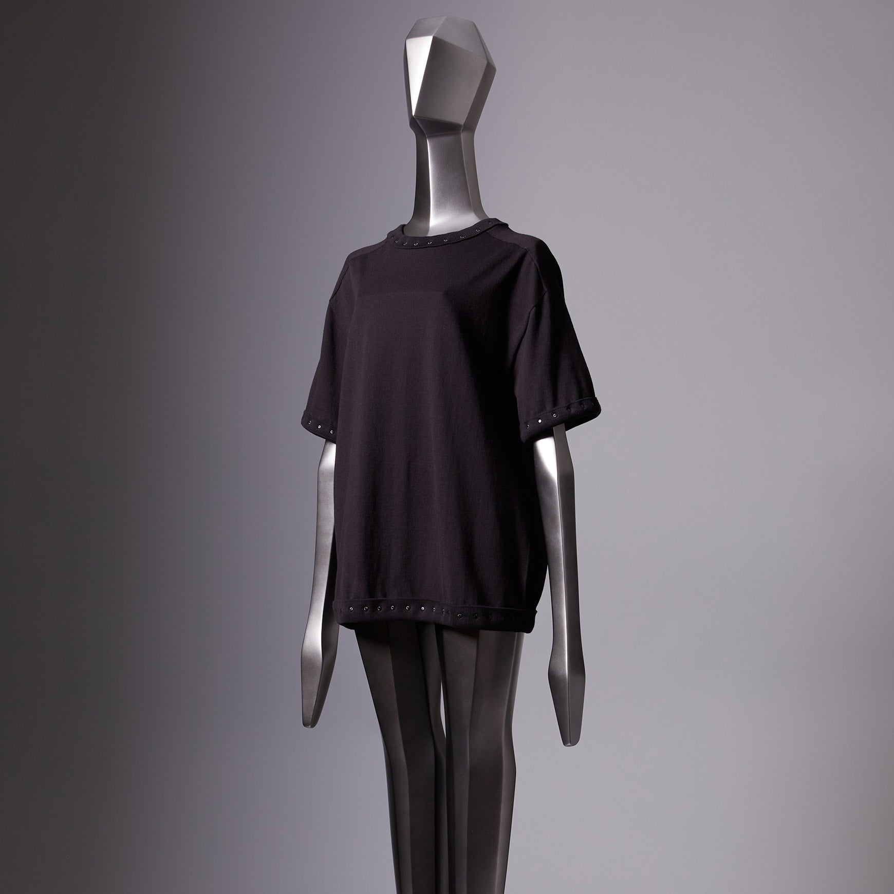 TYPE-1 Knit Half Sleeves Organic Cotton Body Part (Black)