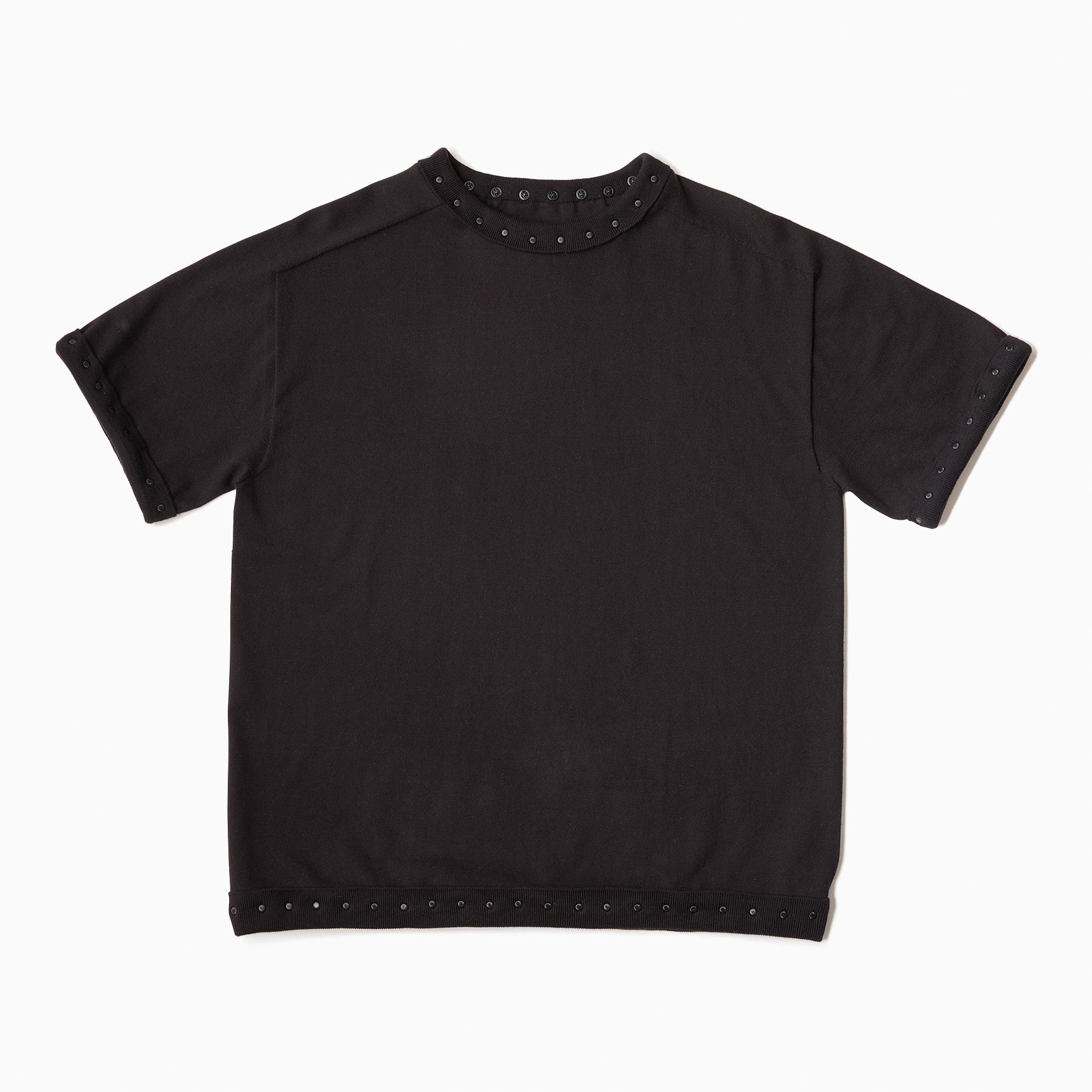 TYPE-1 Knit Half Sleeves Organic Cotton Body Part (Black)