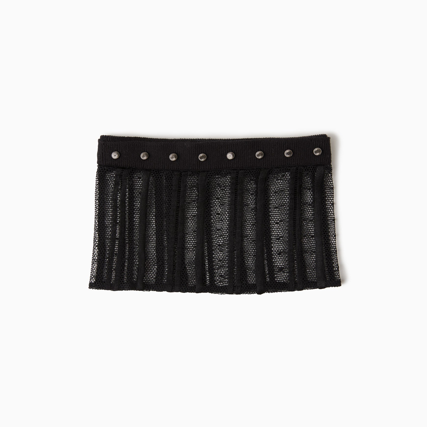 TYPE-1 Knit Half Sleeves French Lace Sleeve Parts Short (Black Stripes)