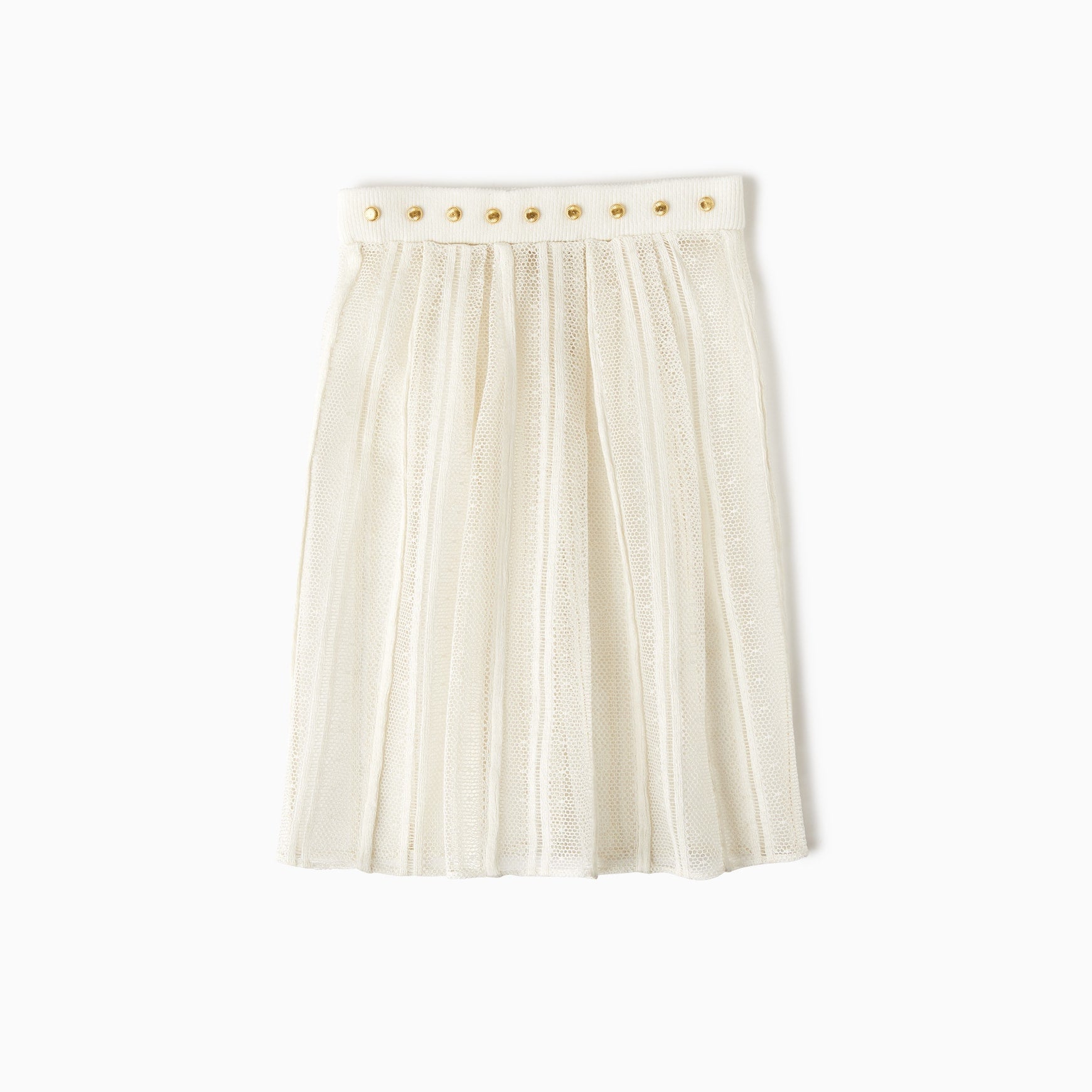 TYPE-1 Knit Half Sleeves French Lace Sleeve Parts Long (White Stripes)