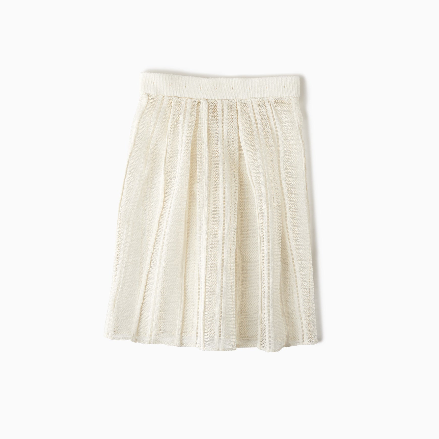 TYPE-1 Knit Half Sleeves French Lace Sleeve Parts Long (White Stripes)