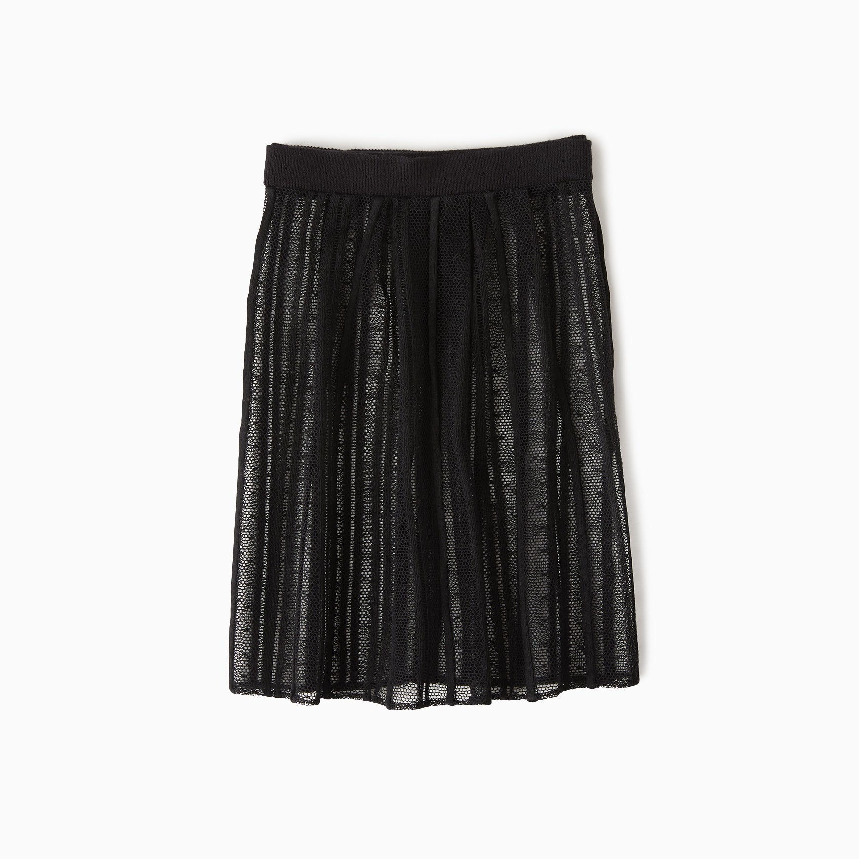 TYPE-1 Knit Half Sleeves French Lace Sleeve Parts Long (Black Stripes)