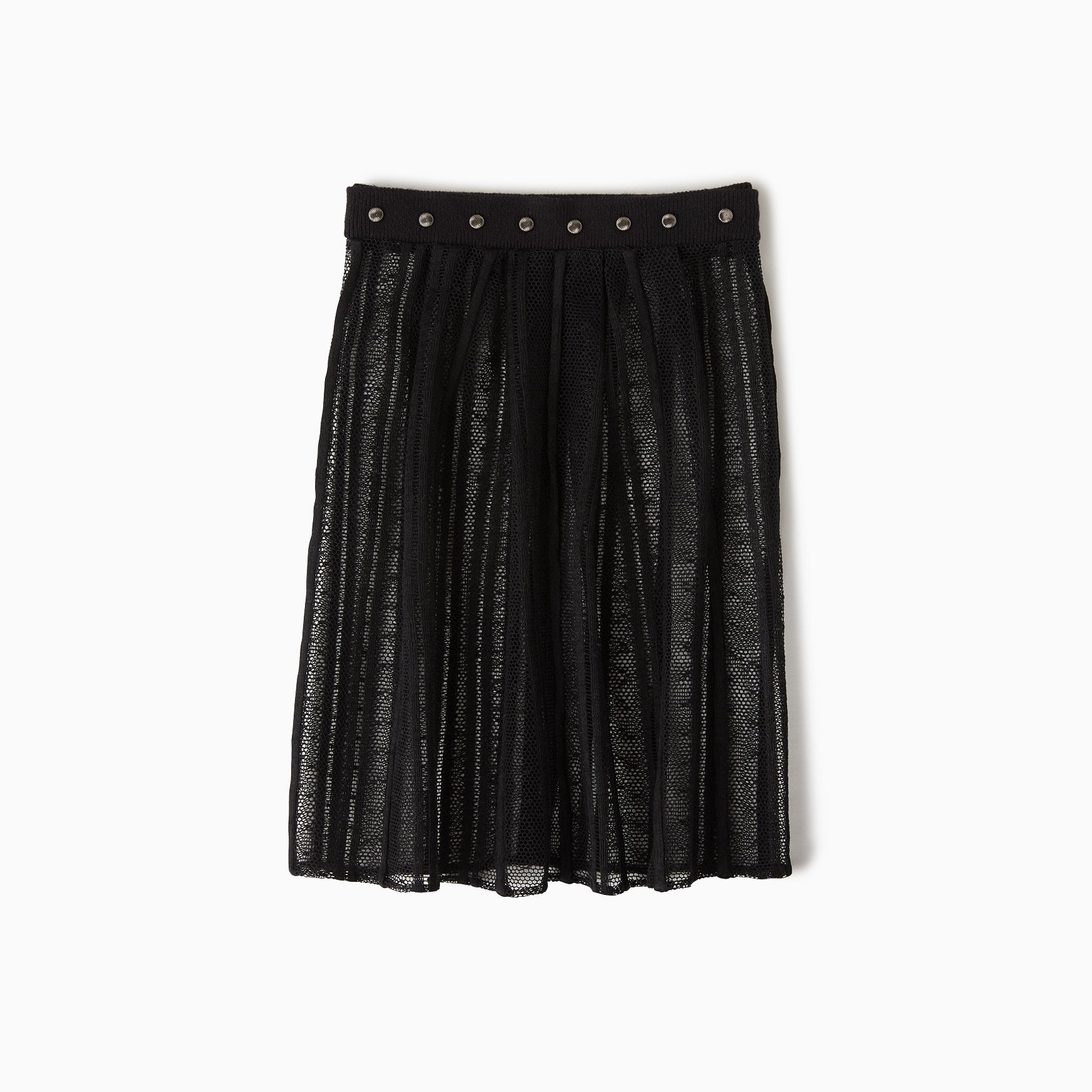 TYPE-1 Knit Half Sleeves French Lace Sleeve Parts Long (Black Stripes)