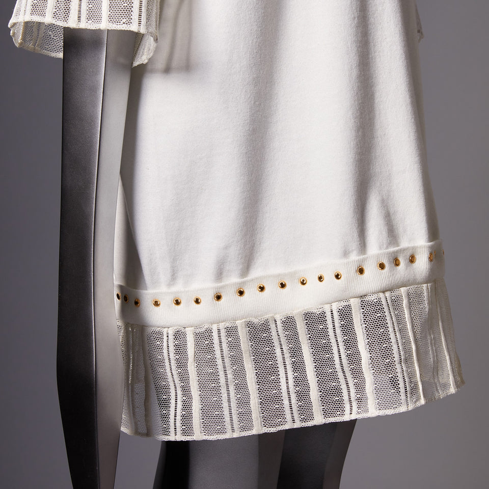 TYPE-1 Knit French Lace Waist Part (White Stripes)