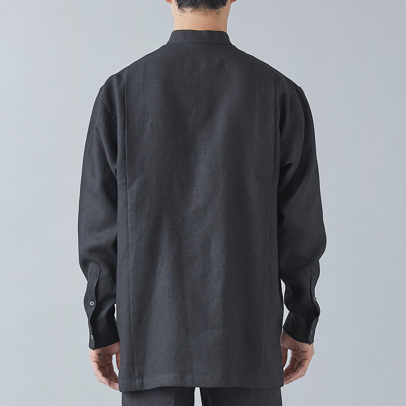 Atelier Mao Collar Shirt (Black)