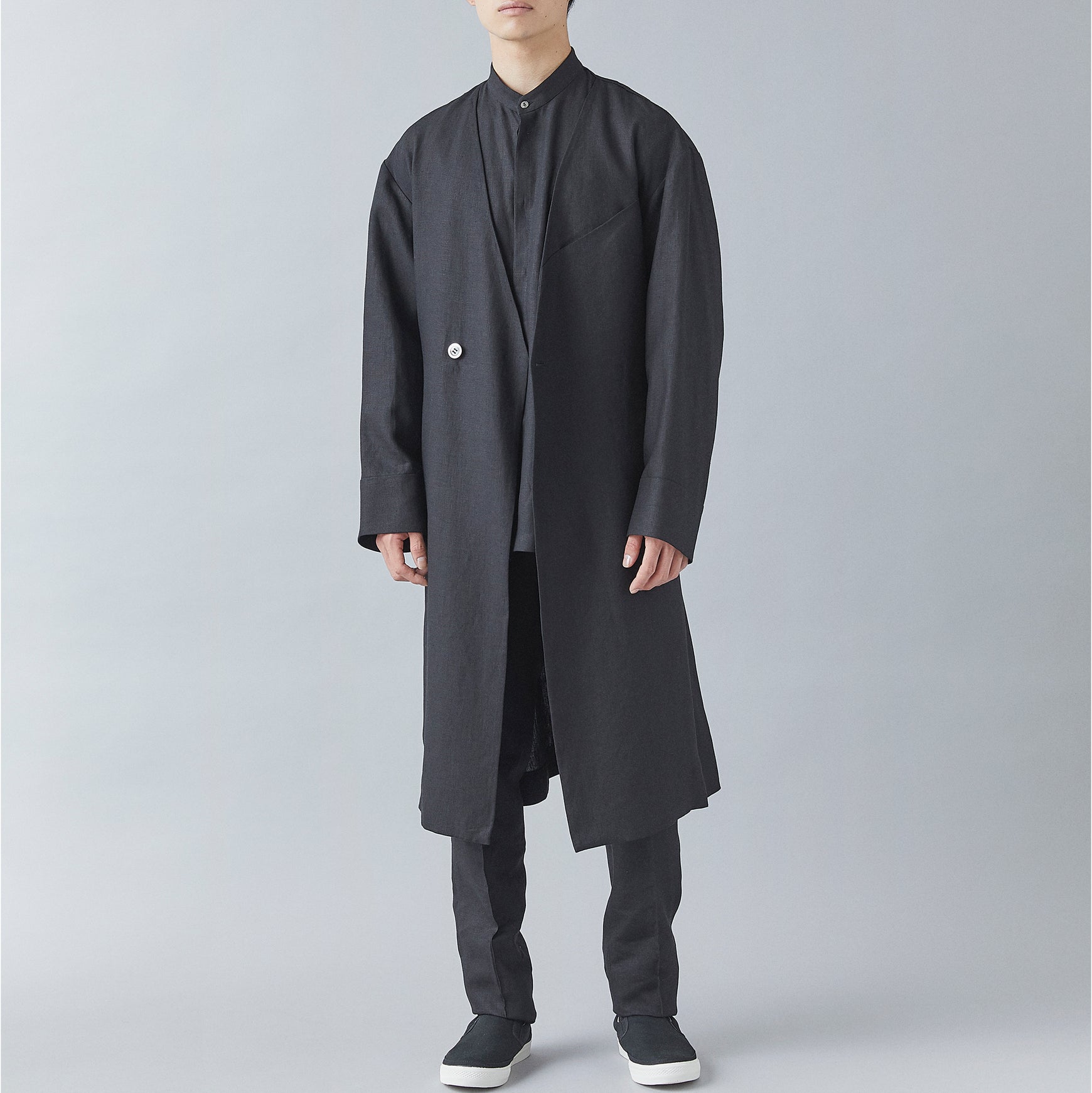 Atelier Mao Collar Shirt (Black)