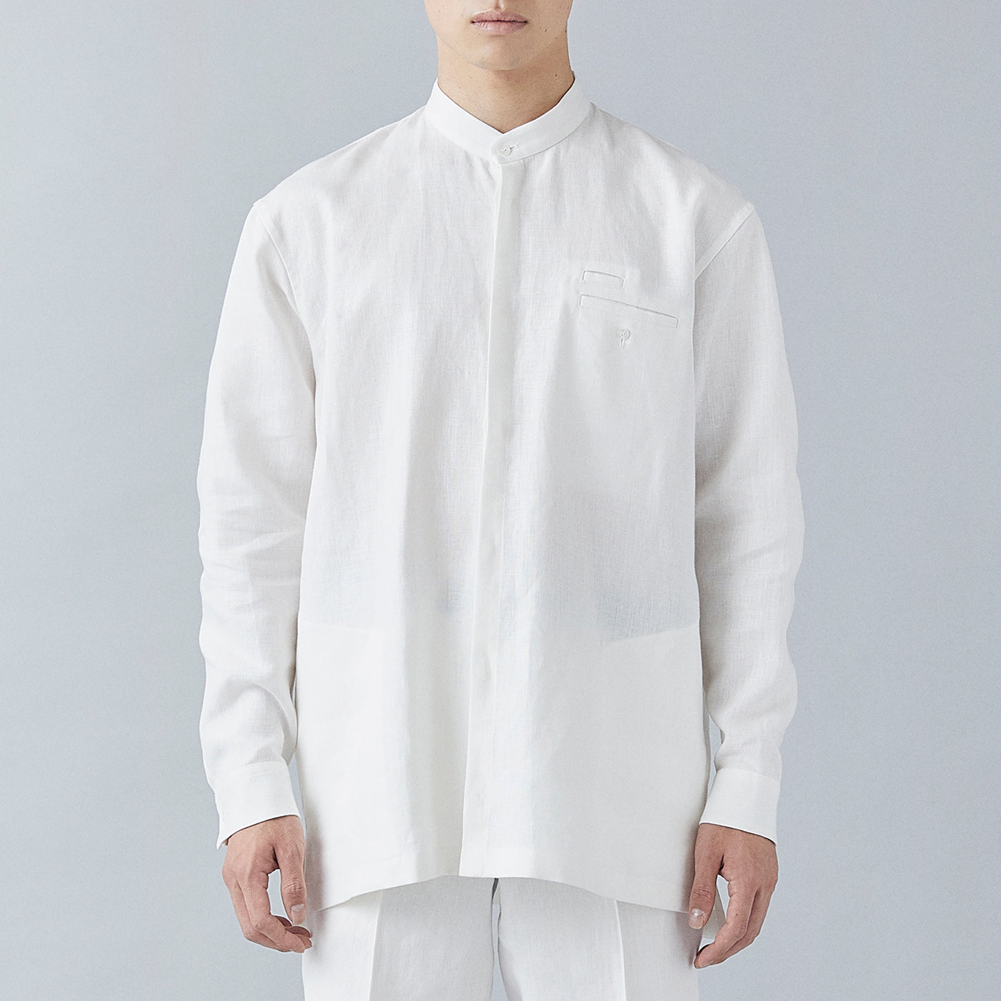 Atelier Mao Collar Shirt (White)