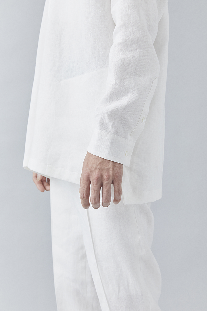 Atelier Mao Collar Shirt (White)