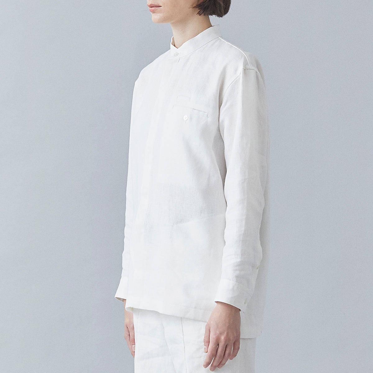 Atelier Mao Collar Shirt (White)