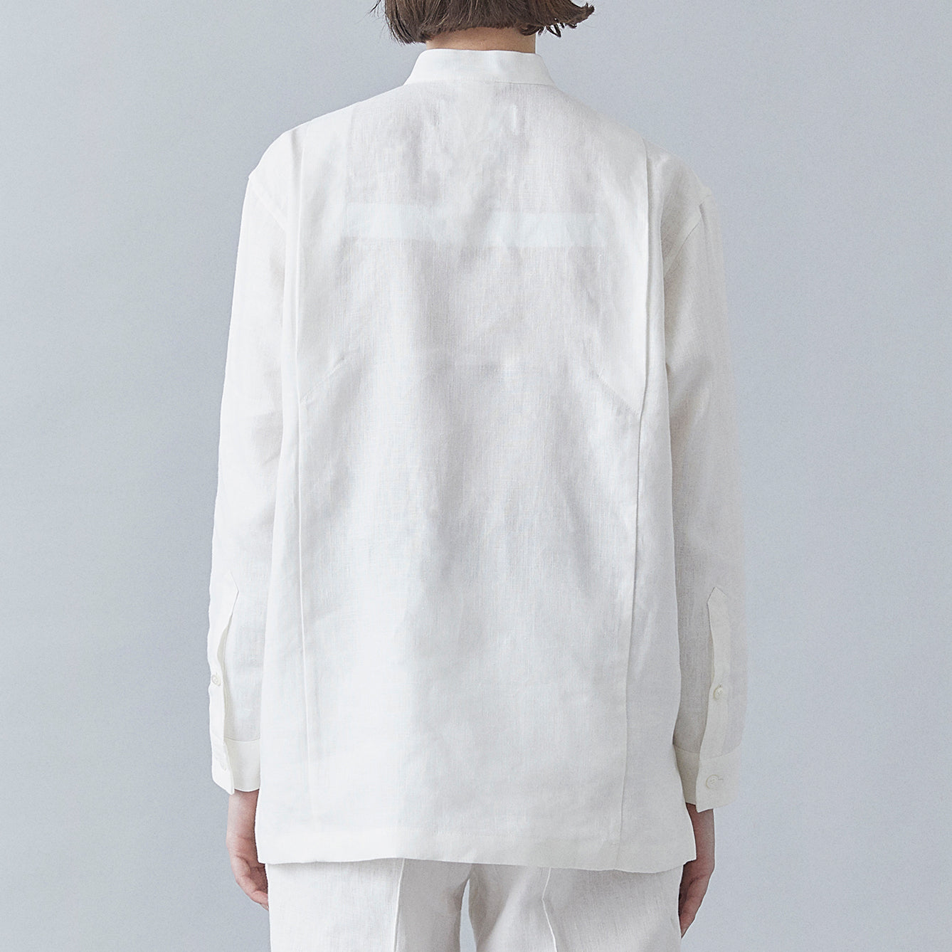 Atelier Mao Collar Shirt (White)