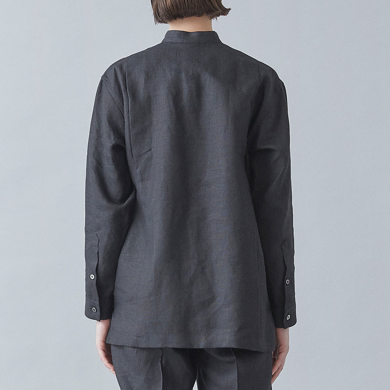 Atelier Mao Collar Shirt (Black)