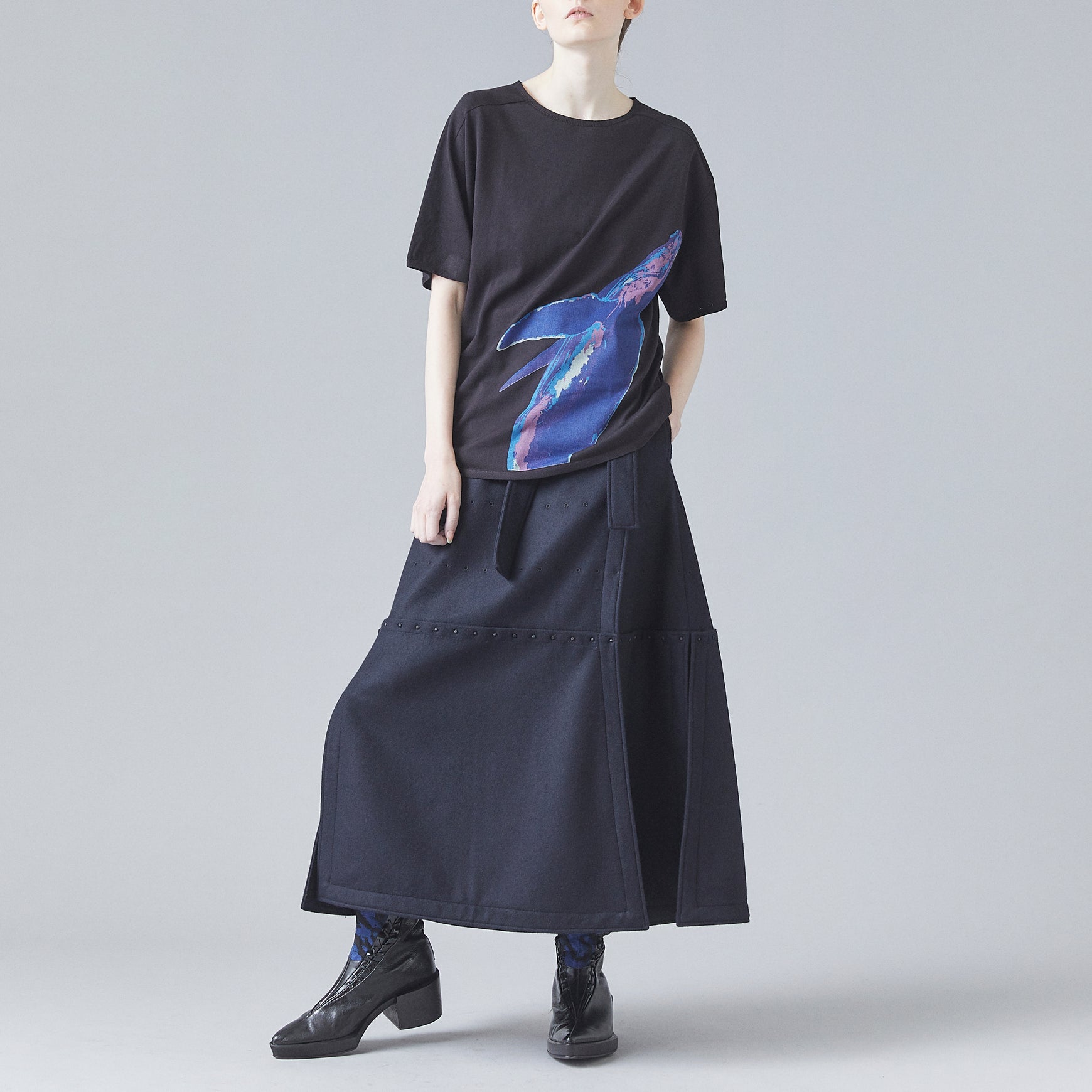 TYPE-1 EVOKE Organic Cotton Knit Half Sleeves Body Part (Black)
