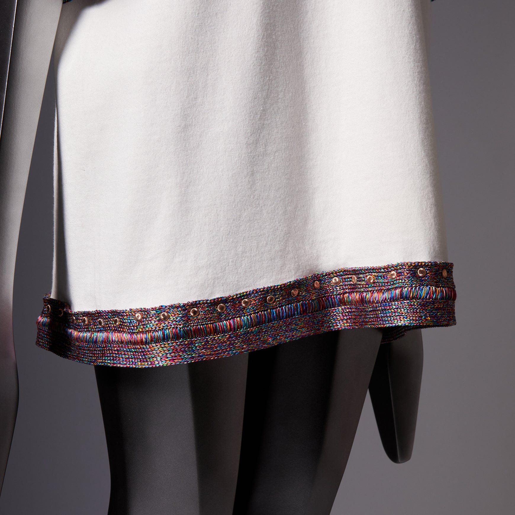 TYPE-1 ATLAS Knit Upcycle Silk Half Sleeves Short (Multi/White)