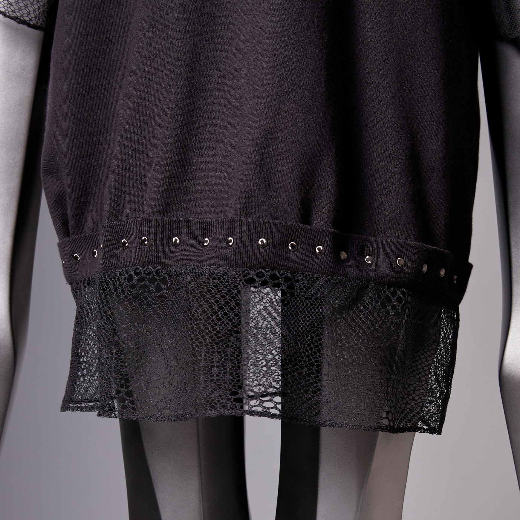 TYPE-1 Knit French Lace Waist Part (Black Cells)