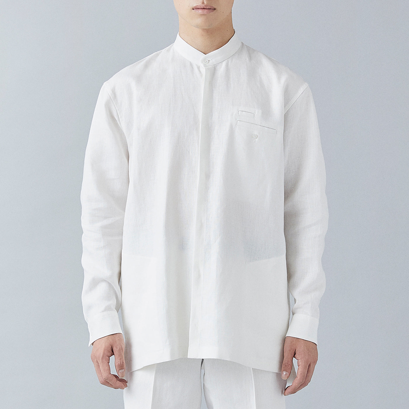 Atelier Mao Collar Shirt (White)